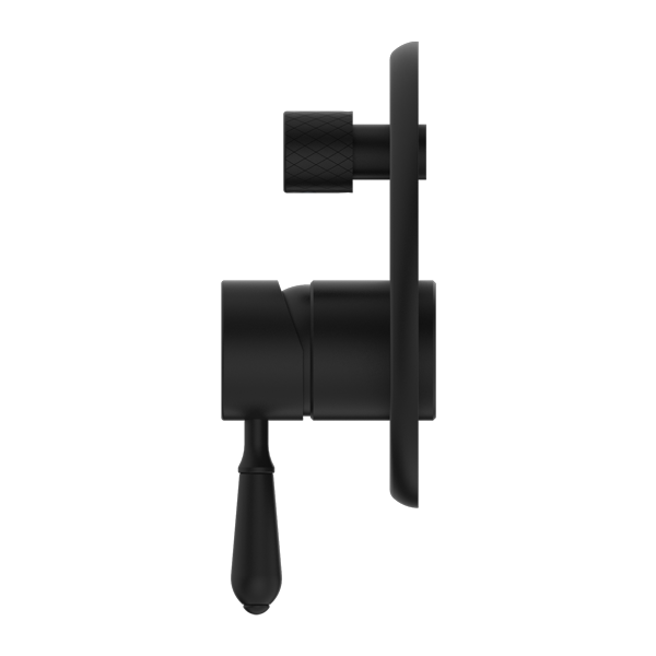 Nero York Shower Mixer With Divertor With Metal Lever Matte Black - Sydney Home Centre