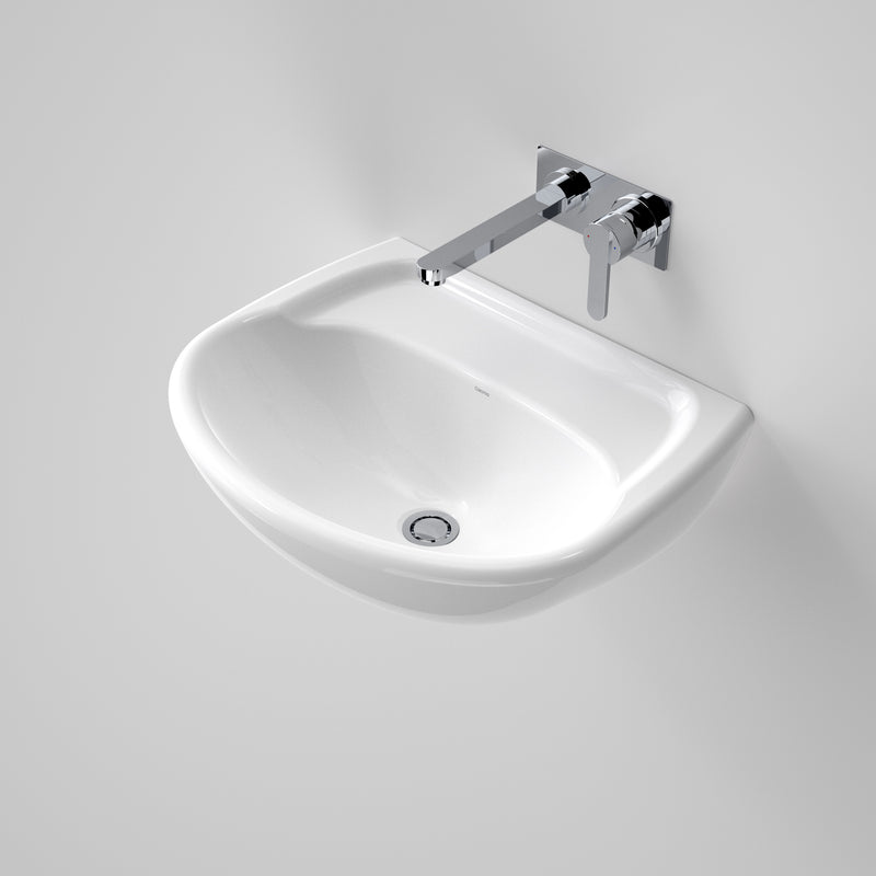 Caroma Caravelle Wall Basin No Tap Hole White - Sydney Home Centre