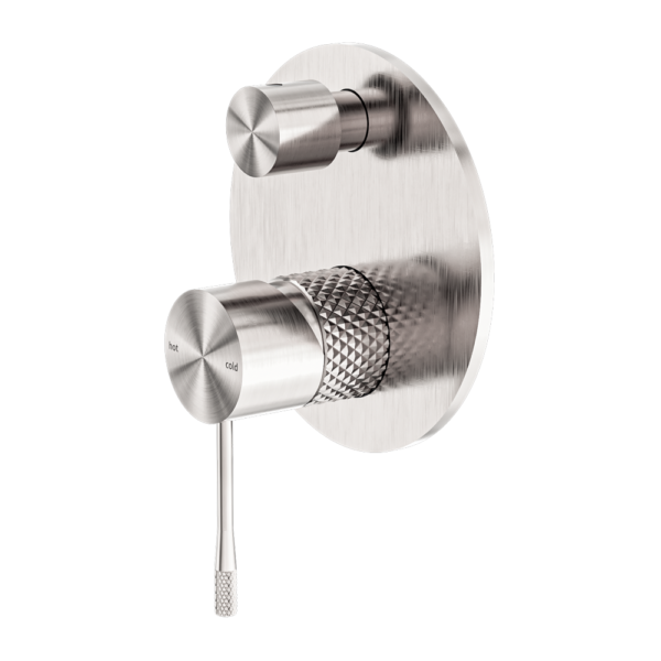 Nero Opal Shower Mixer With Divertor Brushed Nickel - Sydney Home Centre