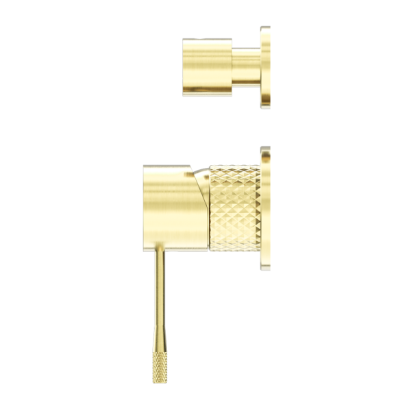 Nero Opal Shower Mixer With Divertor Separate Plate Brushed Gold - Sydney Home Centre