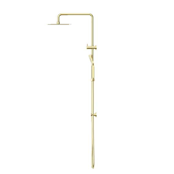 Nero Square Project Twin Shower Brushed Gold - Sydney Home Centre