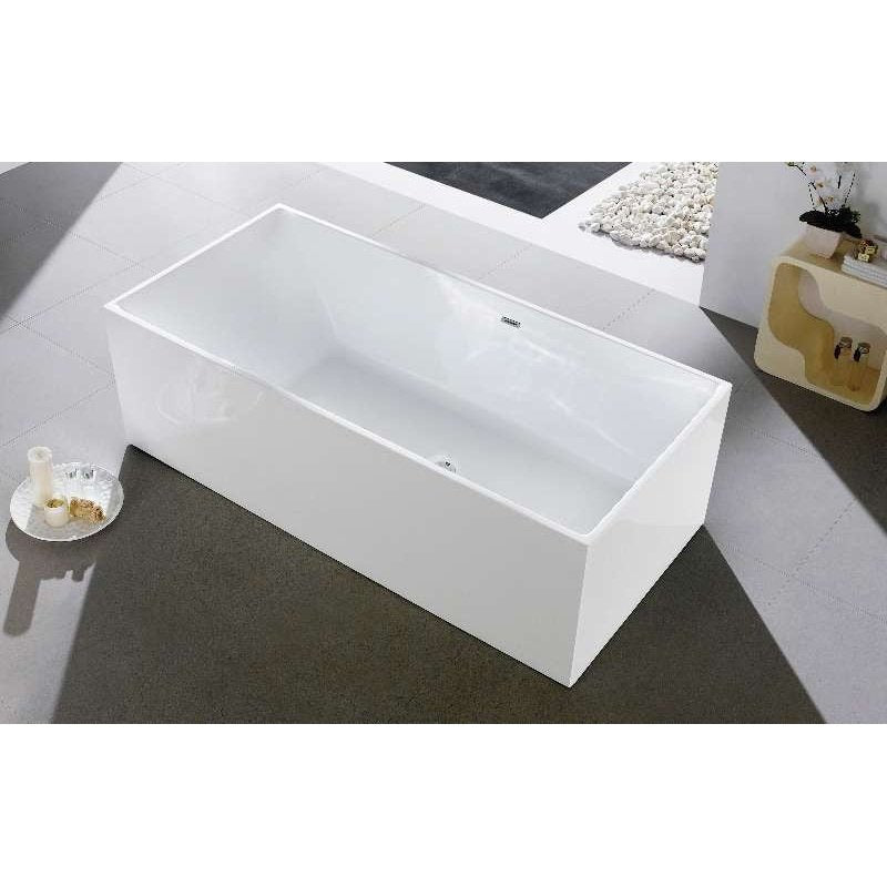 Poseidon Theo Back To Wall 1400mm Bathtub With Overflow - Sydney Home Centre