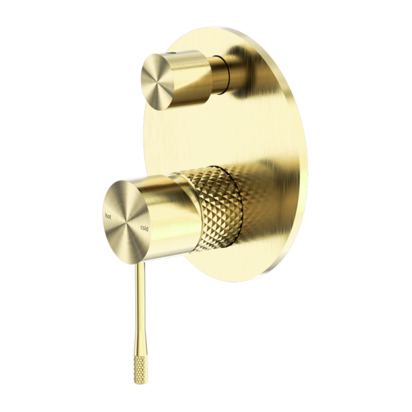 Nero Opal Shower Mixer With Divertor Brushed Gold - Sydney Home Centre