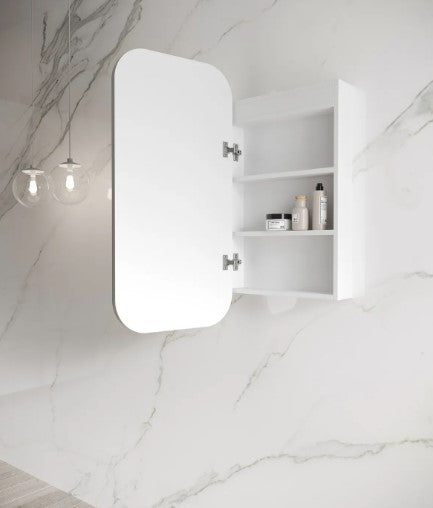 Otti Newport 900mm LED Shaving Cabinet Matte White - Sydney Home Centre
