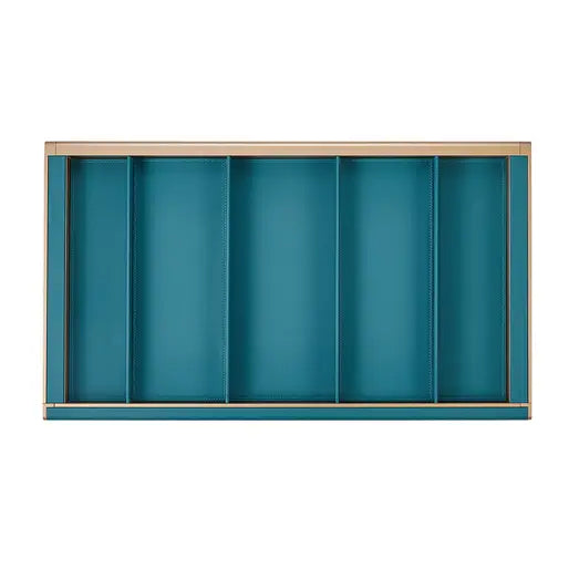 Higold B Series Pull Out Wardrobe Storage Tray With Adjustable Sections Fits 900mm Cabinet Tiffany Teal With Copper