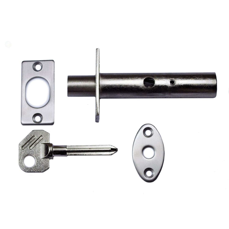 Nidus Security Door Bolt With Key Stainless Steel - Sydney Home Centre