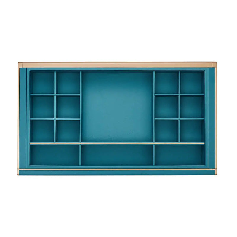 Higold B Series Pull Out Wardrobe Storage Tray With Multiple Sections Fits 900mm Cabinet Tiffany Teal With Copper
