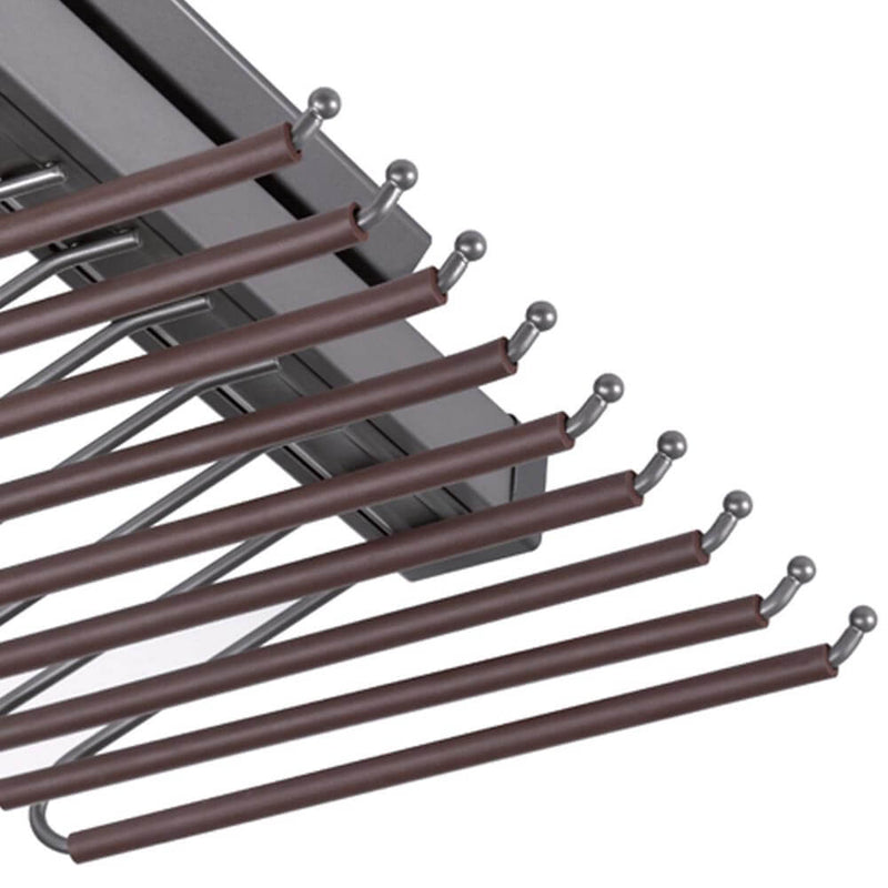 Higold A Series Top Mount Trousers Holder (Holds 9 Pairs) Grey & Chocolate - Sydney Home Centre