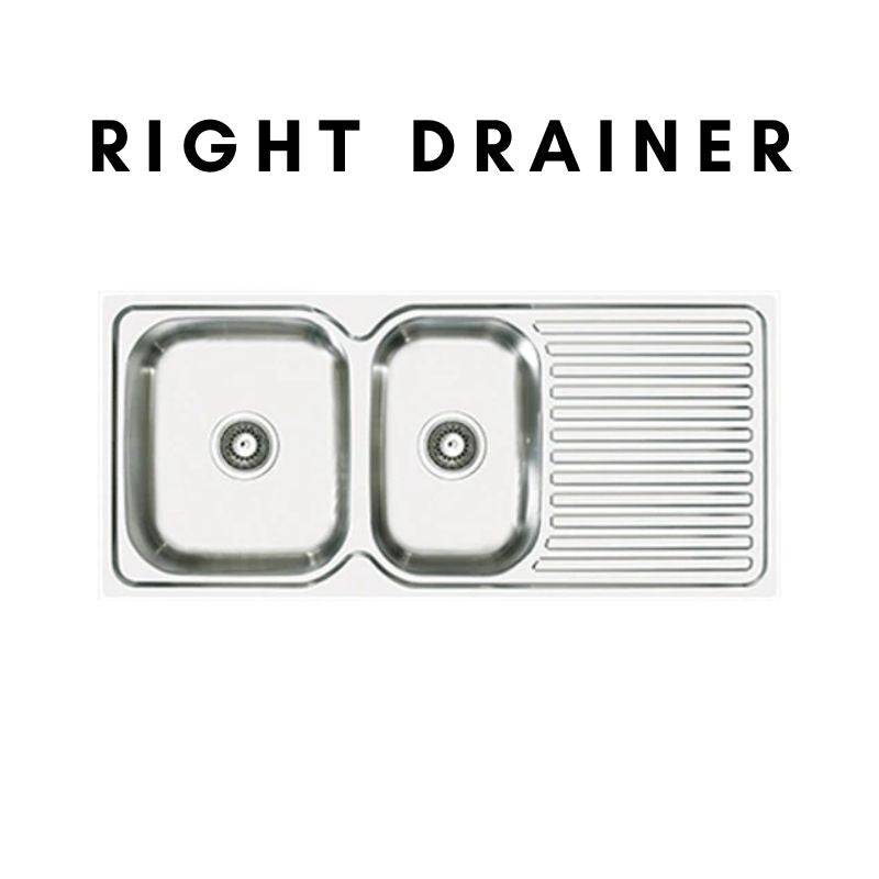 Abey Entry 1 And 3/4 Bowl Sink (Left Drainer) - Sydney Home Centre