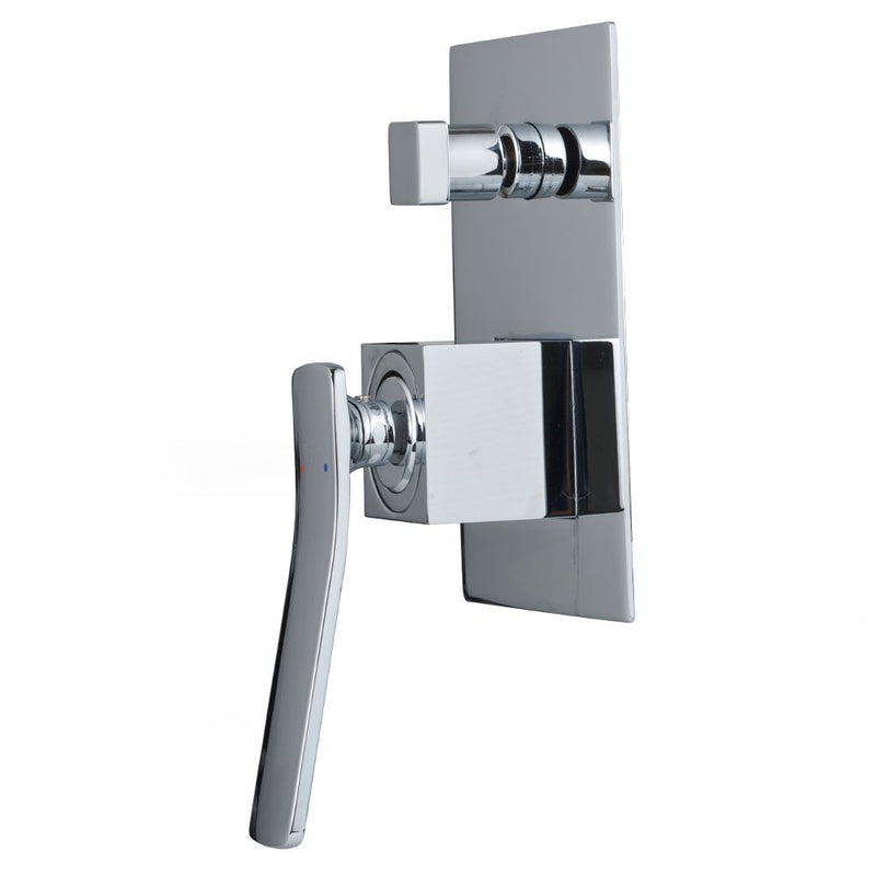 Aguzzo Cortina Wall Mounted Bath & Shower Mixer With Diverter Chrome - Sydney Home Centre
