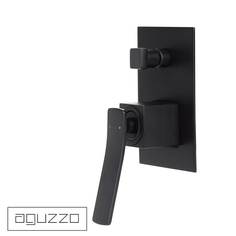 Aguzzo Cortina Wall Mounted Bath & Shower Mixer With Diverter Matte Black - Sydney Home Centre