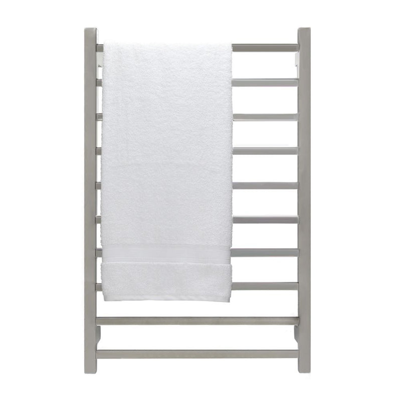 Aguzzo EZY FIT 600mm x 920mm Square Tube Dual Wired Heated Towel Rail Polished Stainless Steel - Sydney Home Centre