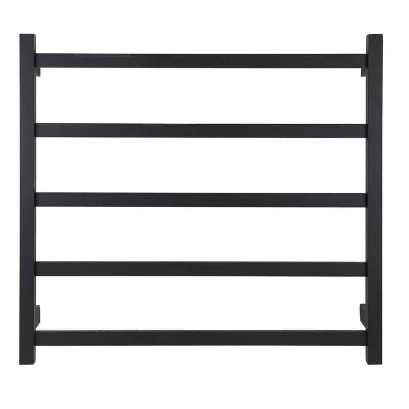 Aguzzo EZY FIT 750mm x 700mm Flat Tube Dual Wired Heated Towel Rail Matte Black - Sydney Home Centre