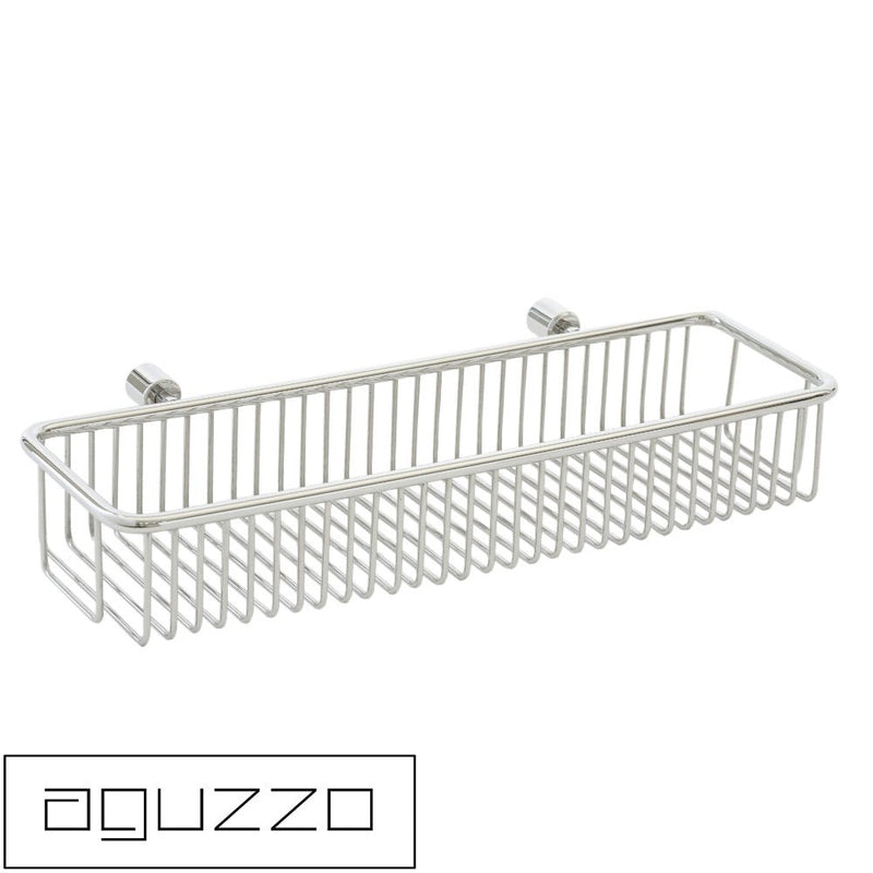 Aguzzo Stainless Steel Bathroom Wall Basket Luxury Chrome - Sydney Home Centre