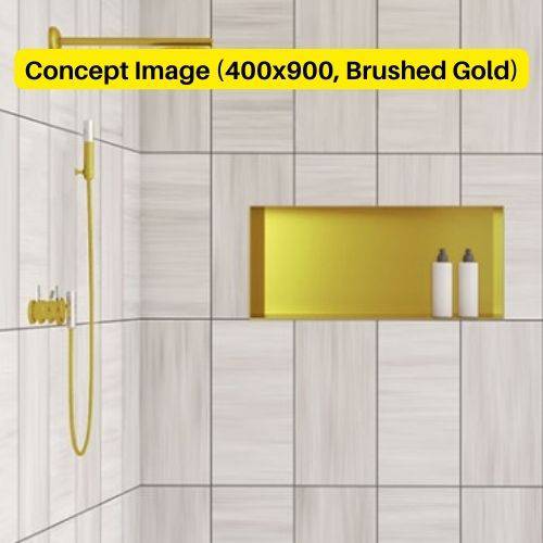 ANOOK Shower Niche 900x300x90mm PVD Brushed Gold - Sydney Home Centre