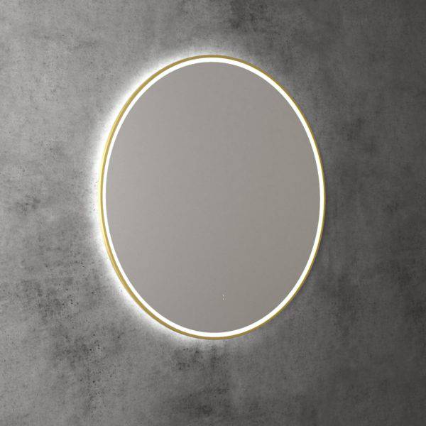 Aulic Windsor 900mm Framed LED Mirror Brushed Gold - Sydney Home Centre