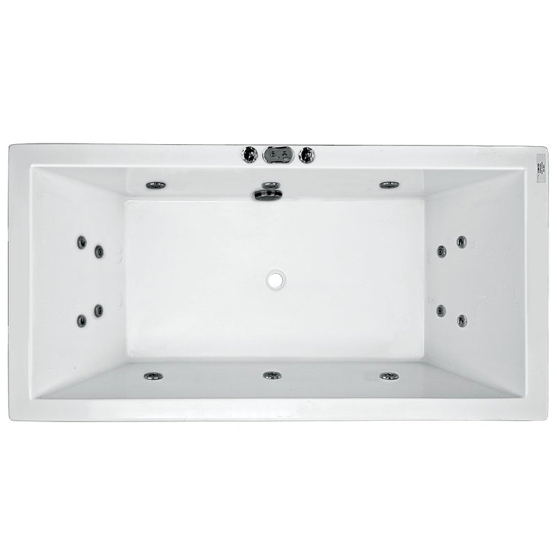 Broadway Bathroom Catolina 1550mm Spa With Electronic Touch Pad 14 Jets White - Sydney Home Centre