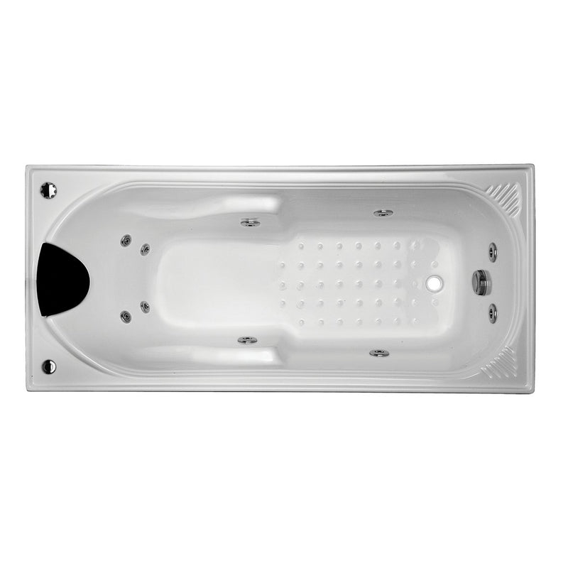 Broadway Bathroom Isabella 1320mm Spa With Electronic Touch Pad 12 Jets White - Sydney Home Centre