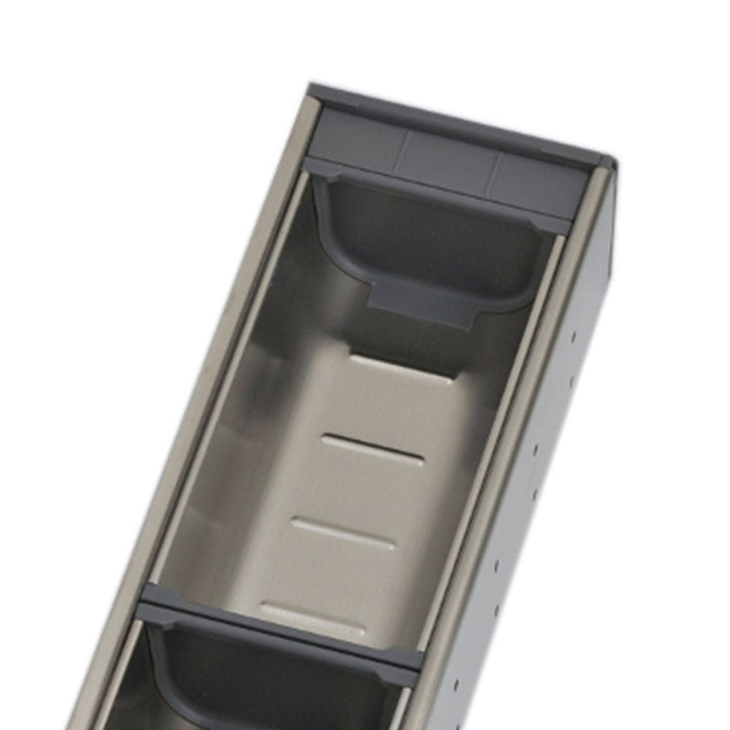 Elite Stainless Steel Chef Series Drawer Organiser With Adjustable 2 Tray Grey - Sydney Home Centre