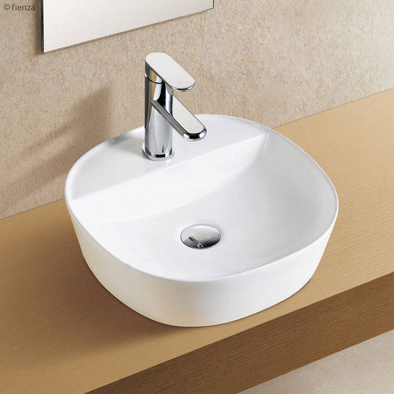 Fienza Chica 405mm Above Counter Basin White - Sydney Home Centre