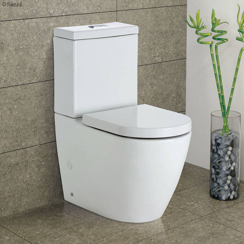 Fienza Empire Back-To-Wall Toilet Suite S Trap 90mm - 160mm White - Sydney Home Centre