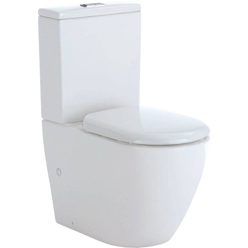 Fienza Koko Back-To-Wall Toilet Suite P Trap Gloss White - Sydney Home Centre