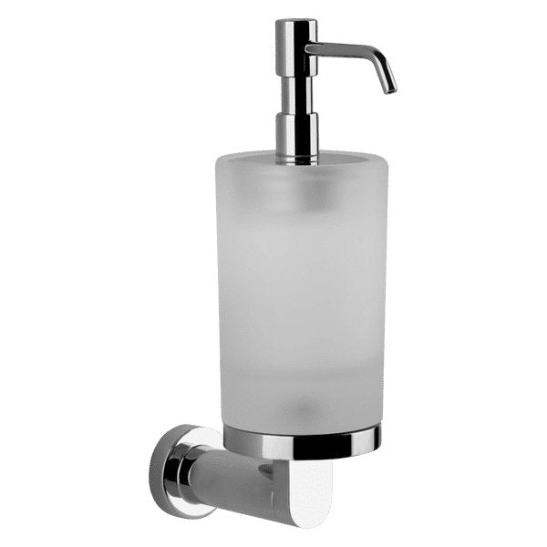 Gessi Emporio Wall Mounted Soap Dispenser In White Glass Chrome - Sydney Home Centre