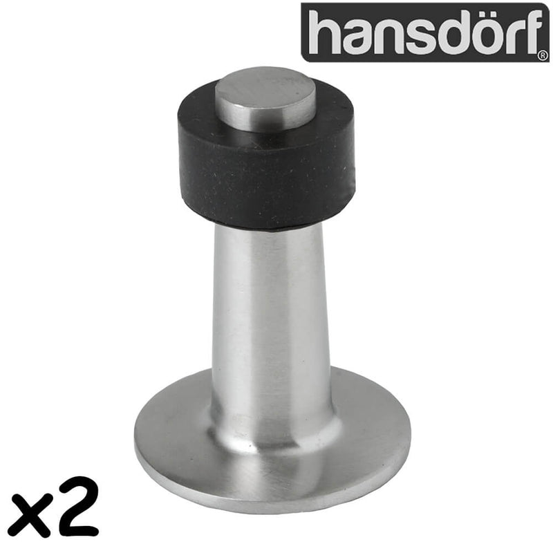 Hansdorf Heavy Duty Stainless Steel Floor Mounted Door Stopper (2-Pack) Brushed Chrome - Sydney Home Centre