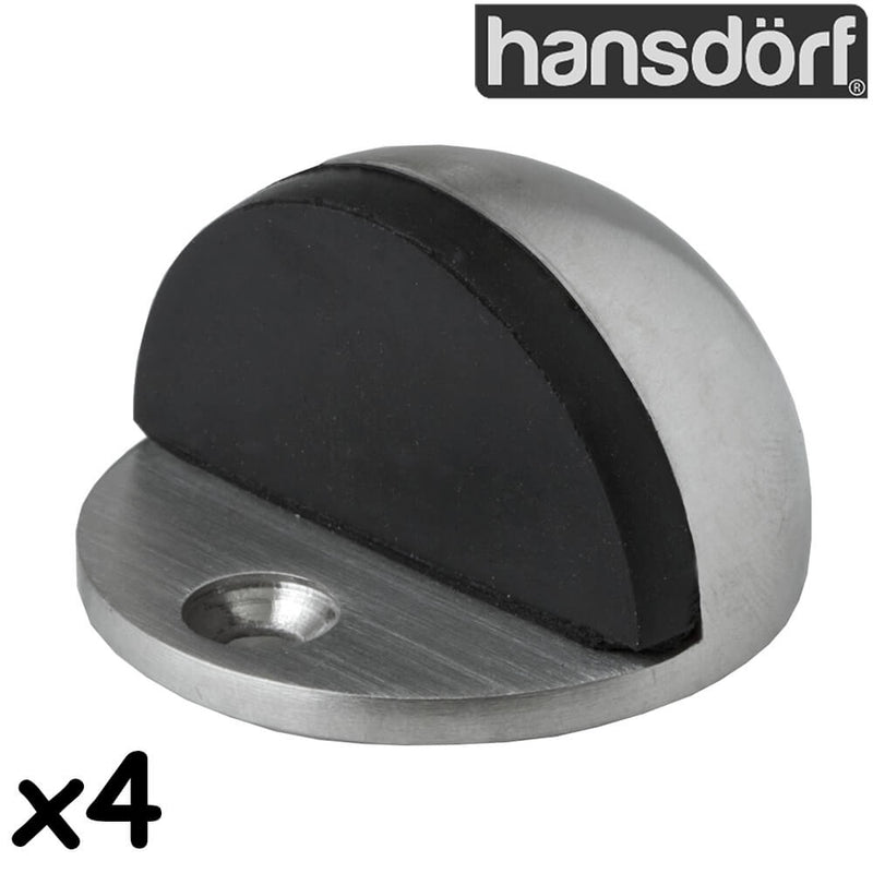 Hansdorf Solid Stainless Steel Floor Mounted Door Stopper (4-Pack) Brushed Chrome - Sydney Home Centre