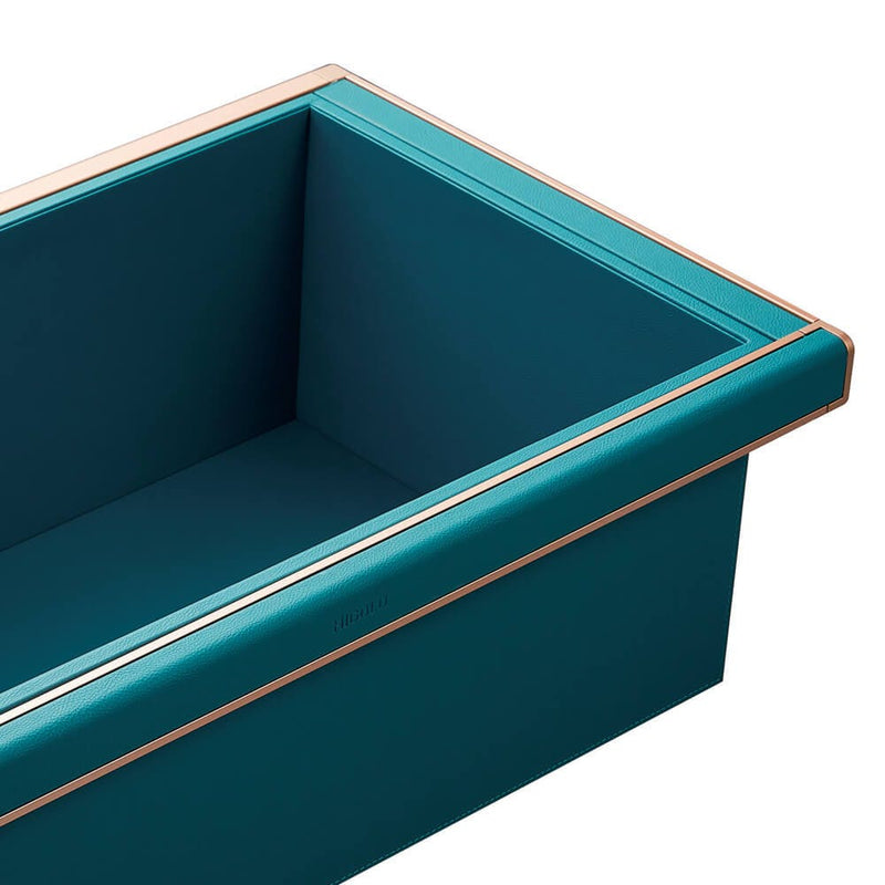 Higold B Series Deep Pull Out Wardrobe Basket Fits 900mm Cabinet Tiffany Teal With Copper - Sydney Home Centre