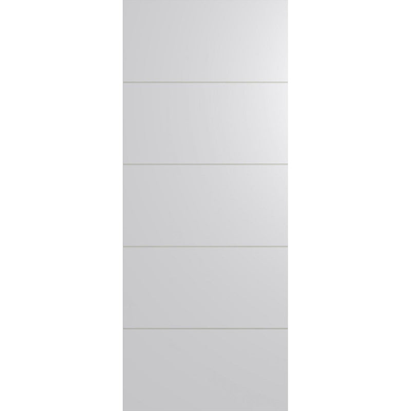 Hume Doors Accent PRE4 (2040mm x 420mm x 35mm) Honeycomb Core SG Primed MDF Unglazed Internal Door - Sydney Home Centre