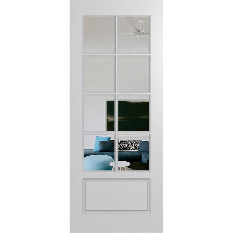 Hume Doors HAV88 (2040mm x 820mm x 40mm) Solid HMR MDF Core DuraXP Clear Haven Entrance Door - Sydney Home Centre