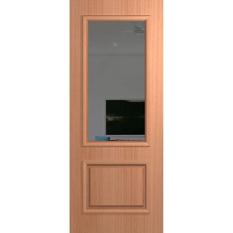 Hume Doors Vaucluse Premier XVP22 (2040mm x 1200mm x 40mm) Solid HMR MDF Core (DB) SPM Grey Tint Entrance Door - Sydney Home Centre