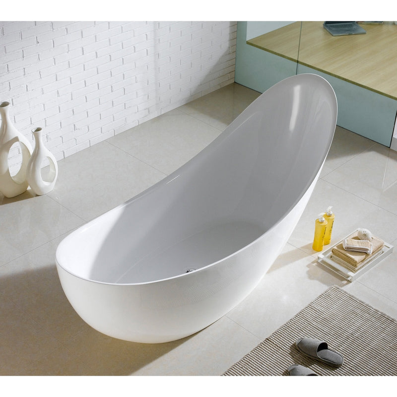 Poseidon Posh Free Standing 1500mm Matte White Bathtub - Sydney Home Centre