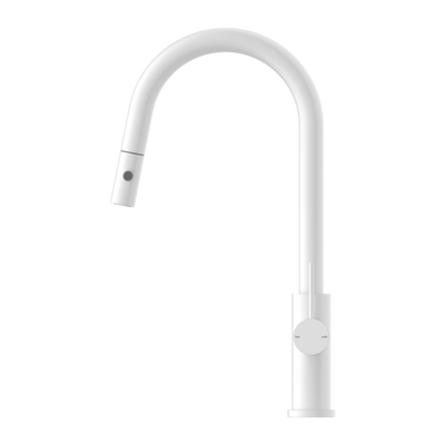 Nero Mecca Pull Out Sink Mixer With Vegie Spray Function Matte White - Sydney Home Centre