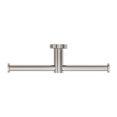 Nero Mecca Double Toilet Roll Holder Brushed Nickel - Sydney Home Centre