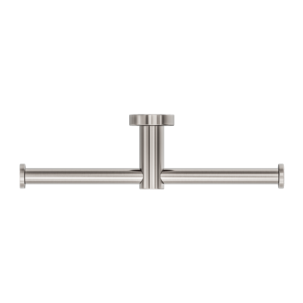 Nero Mecca Double Toilet Roll Holder Brushed Nickel - Sydney Home Centre