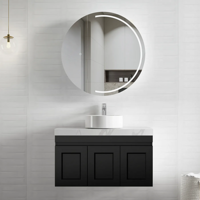 Otti Hampton Mark II 900mm Wall Hung Vanity Matte Black (Cabinet Only) - Sydney Home Centre