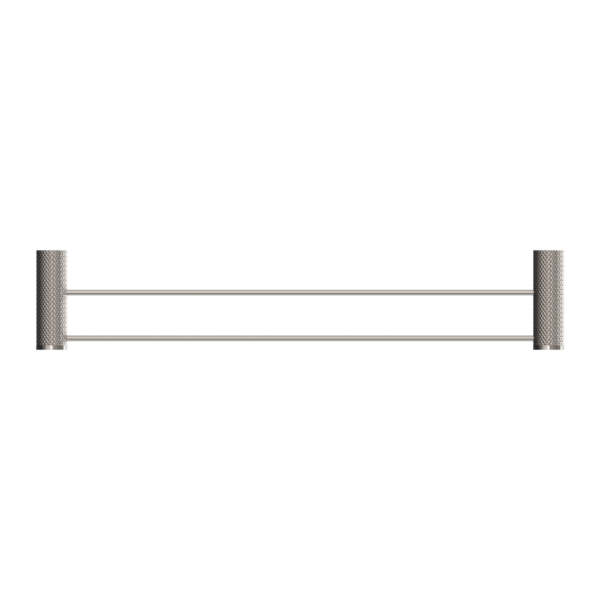 Nero Opal Double Towel Rail 600mm Brushed Nickel - Sydney Home Centre