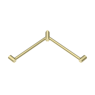 Nero Mecca Care 32mm Wrap Around Corner Grab Rail 600X600mm Brushed Gold - Sydney Home Centre