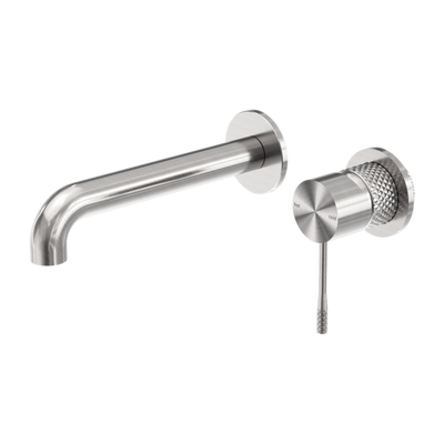 Nero Opal Wall Basin / Bath Mixer With Separate Backing Plate Brushed Nickel - Sydney Home Centre