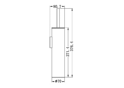 Nero Mecca Toilet Brush Holder Gun Metal - Sydney Home Centre