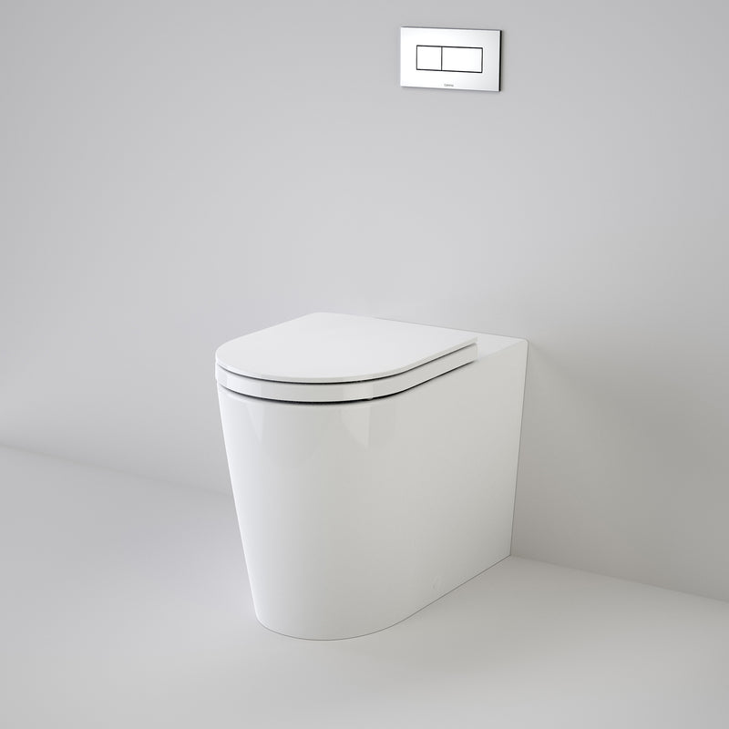 Caroma Liano Cleanflush® Invisi Series II® Easy Height Wall Faced Suite with Liano Care Single Flap Seat White with GermGard® - Sydney Home Centre