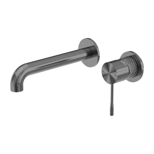 Nero Opal Wall Basin / Bath Mixer With Separate Backing Plate Graphite - Sydney Home Centre