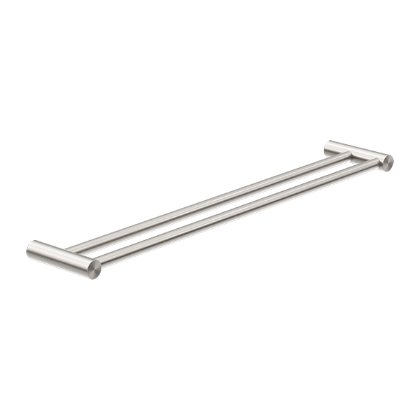 Nero New Mecca Double Towel Rail 600mm Brushed Nickel - Sydney Home Centre