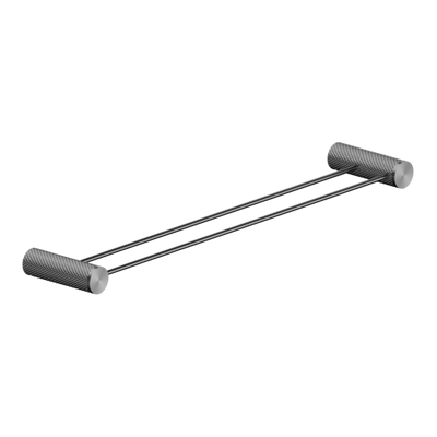 Nero Opal Double Towel Rail 600mm Graphite - Sydney Home Centre