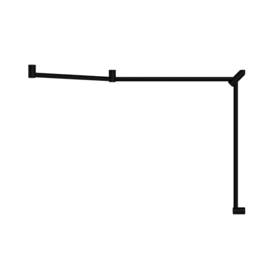 Nero Mecca Care 32mm Dda Toilet Grab Rail Set 45 Degree Continuous 750X965X1025mm Matte Black - Sydney Home Centre