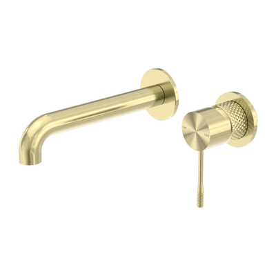 Nero Opal Wall Basin / Bath Mixer With Separate Backing Plate Brushed Gold - Sydney Home Centre