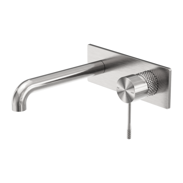 Nero Opal Wall Basin / Bath Mixer Brushed Nickel - Sydney Home Centre