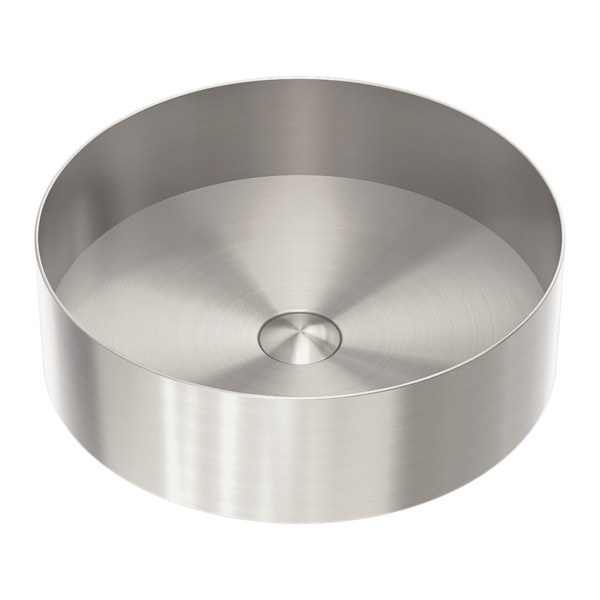 Nero Round 400mm Stainless Steel Basin Brushed Nickel - Sydney Home Centre